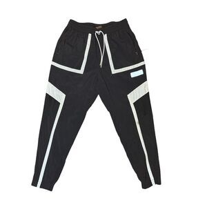Puma Men's Black and White Joggers-tracksuits